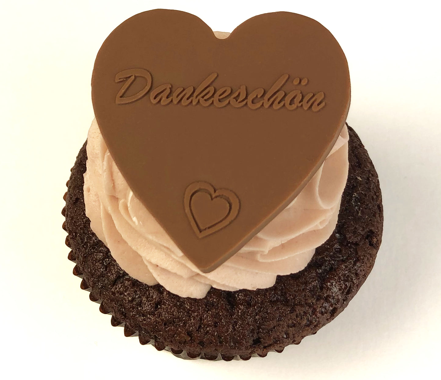 Dankeschön Schokoladenherzen – 12 St. aus Vollmilch-Schokolade – als Toppings für Kuchen, Brownies und Kekse, Teil des Süssigkeitsbuffets oder vernaschen