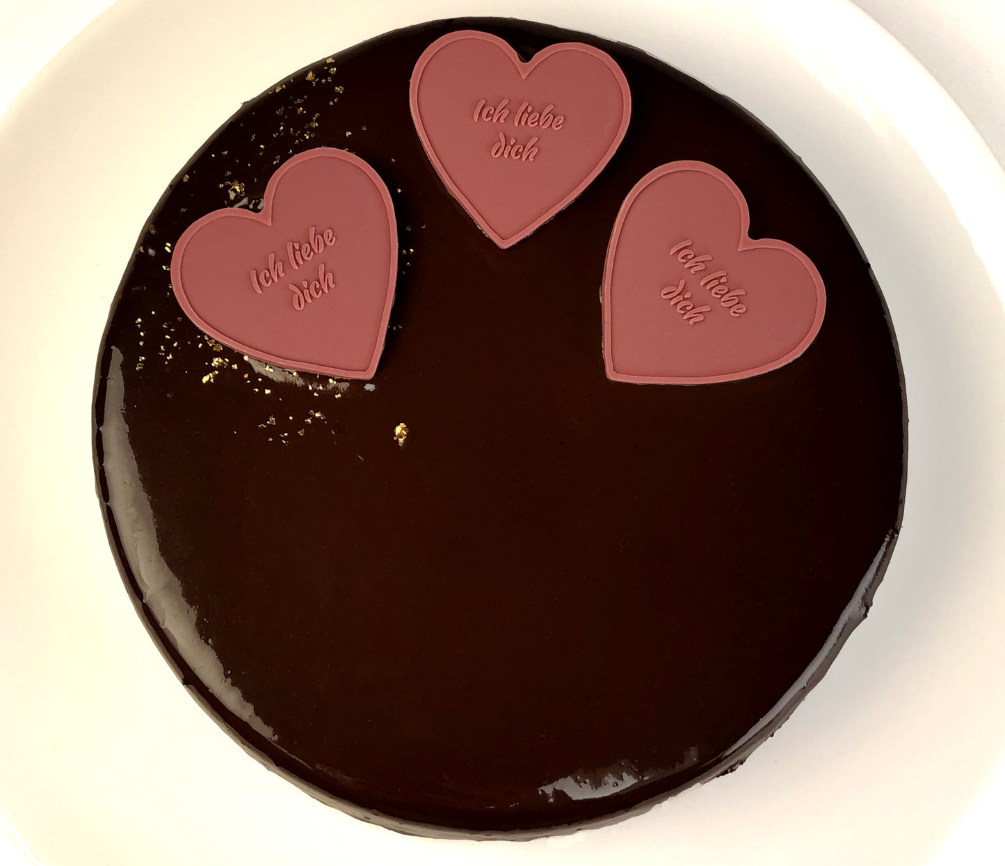 12 Schokoladenherzen 'Ich liebe Dich' – aus Ruby-Schokolade - Perfekt für Geburtstage, Valentinstag und Hochzeitstage