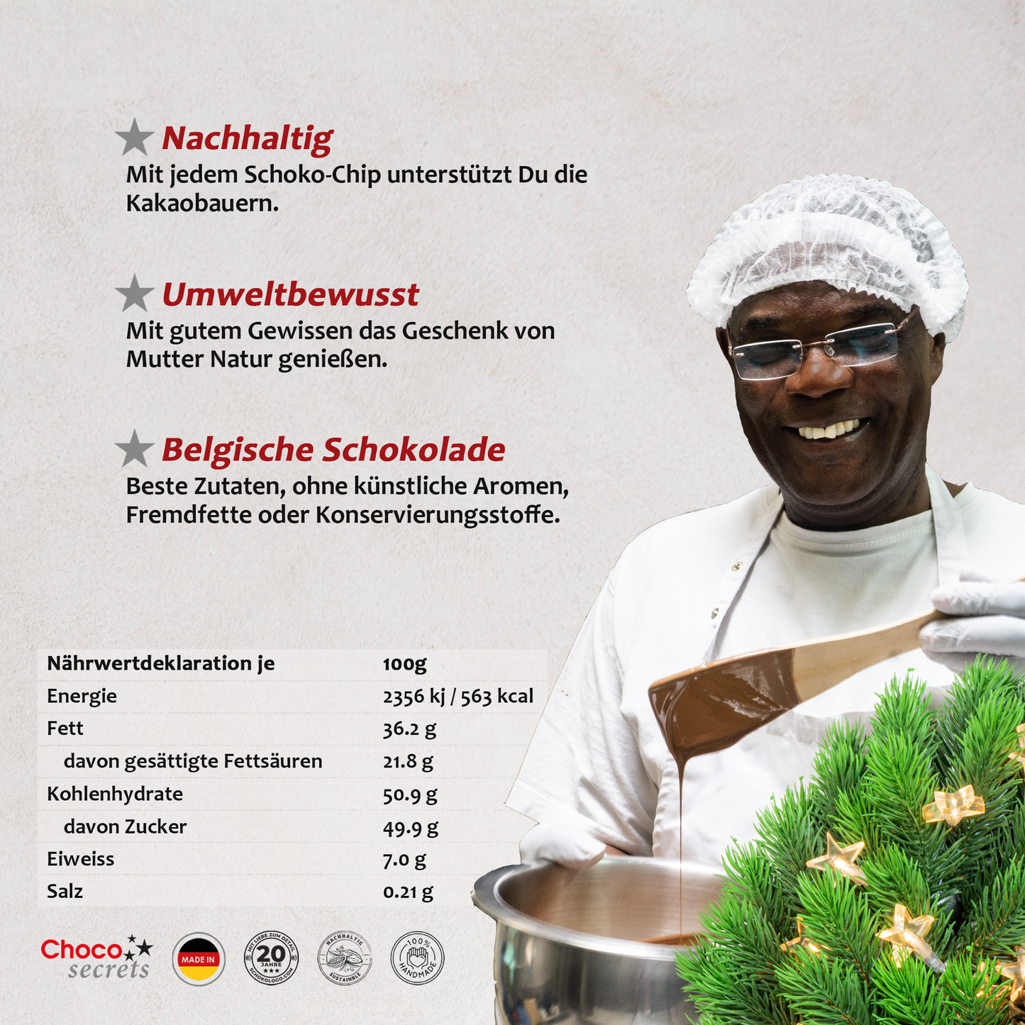 DIY Schoko-Weihnachtstafel zum selber kleben auf eine Weihnachtskarte | Schachtel und Schokolade mit Prägung: „Frohe Weihnachten“