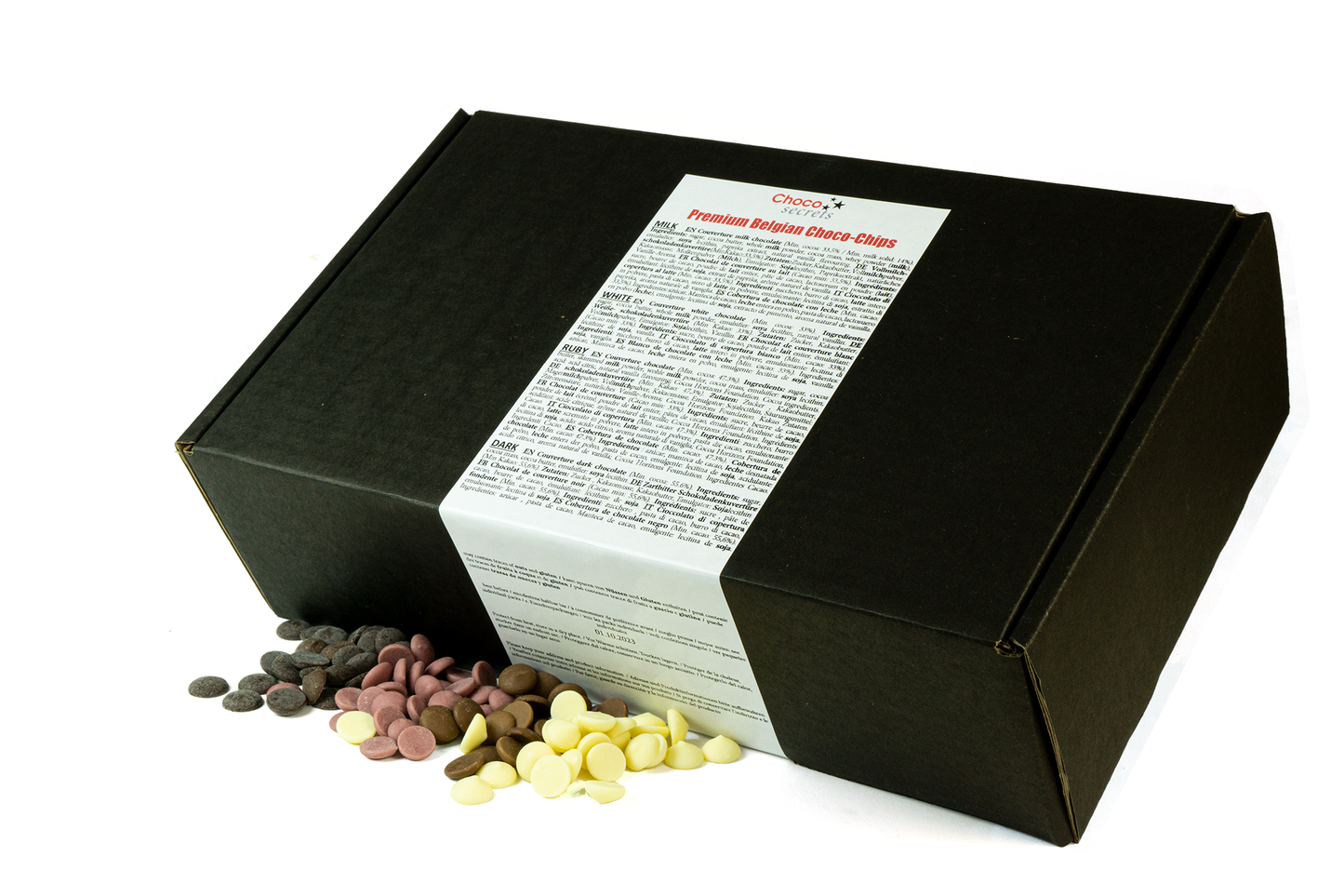 Choco-Drops, 4 x 600g (Vollmilch, Zartbitter, Weiß, Ruby)