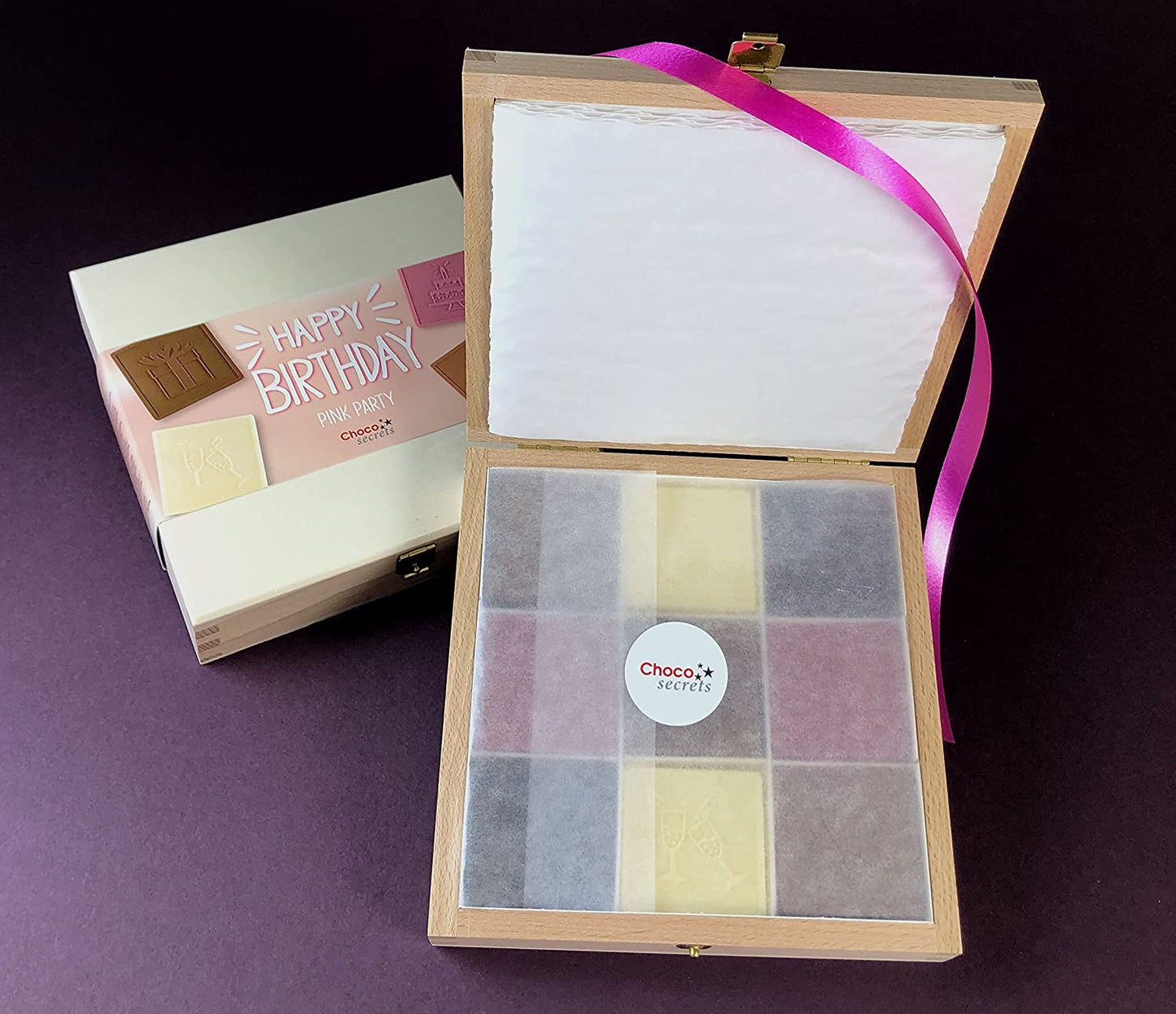 Chocolate Birthday Box 'Happy Birthday - Pink Party'