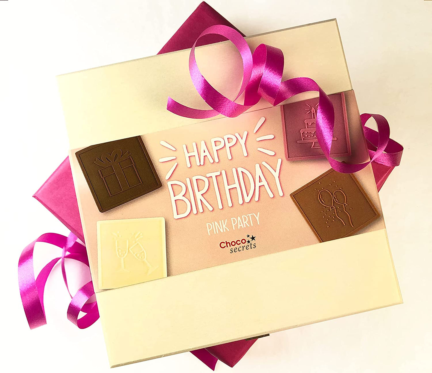 Chocolate Birthday Box 'Happy Birthday - Pink Party'
