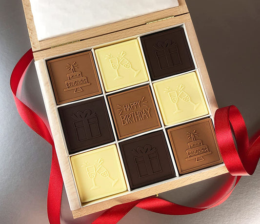 Coffret Anniversaire Chocolat "Happy Birthday - Sweet Surprise"