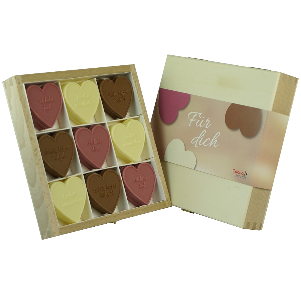 Schoko Herzen Box  - Für Dich -