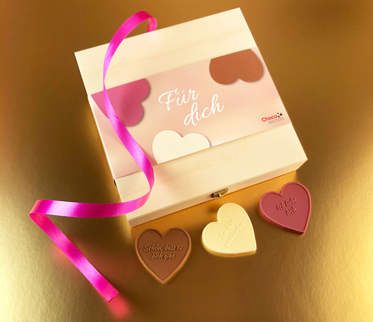 Schoko Herzen Box  - Für Dich -