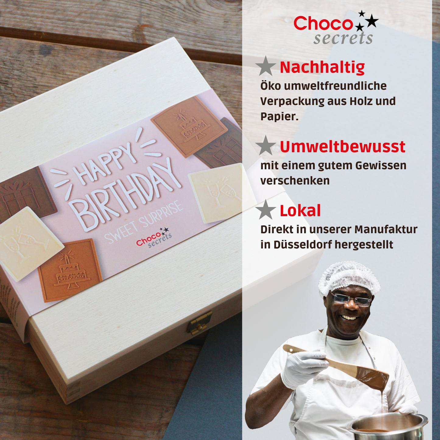 Chocolate Birthday Box 'Happy Birthday - Sweet Surprise'
