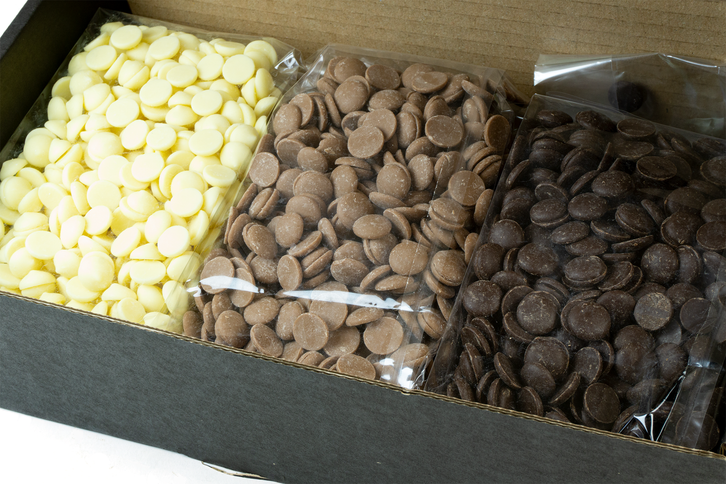 Choco-Drops, 3 x 600g (Milk, Dark, White)