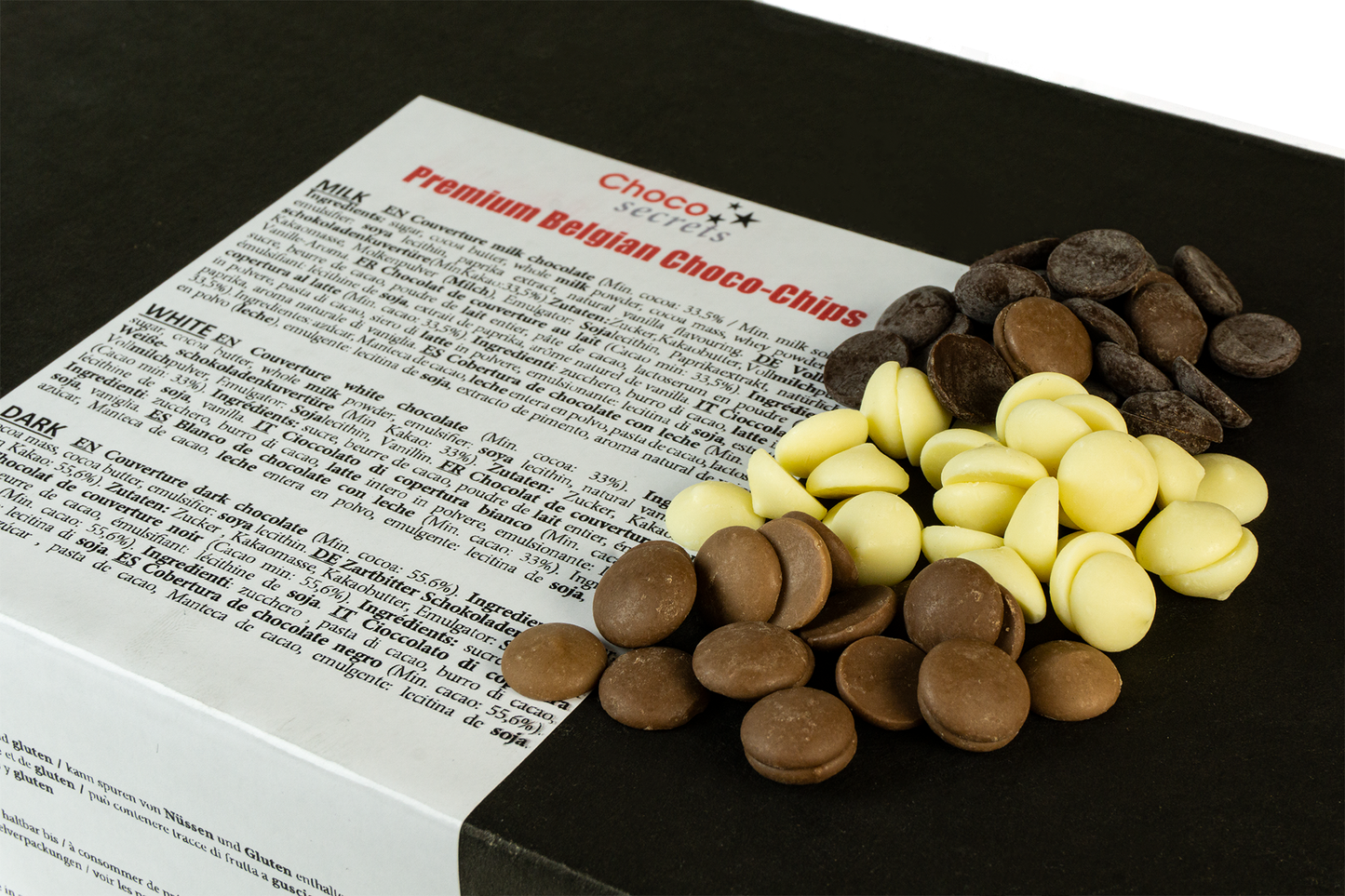 Choco-Drops, 3 x 600g (Milk, Dark, White)