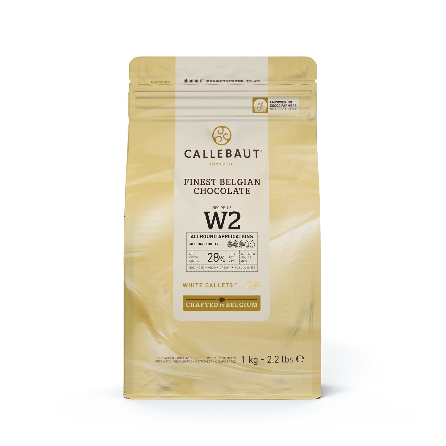 Callebaut W2 White Chocolate Couverture Callets 1 kg