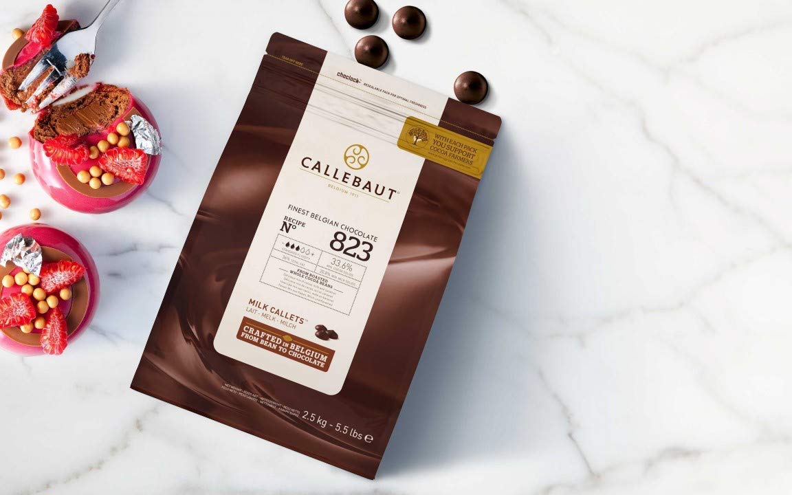 Callebaut Finest 33.6% Belgian Chocolate – Milk 823 Callets 2.5 kg