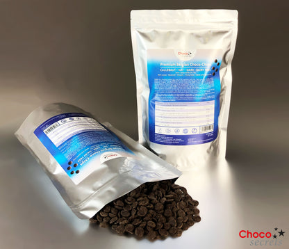 NXT DARK 55.7% - Dairy-Free VEGAN dark Chocolate, 1 kg, in a resealable Bag