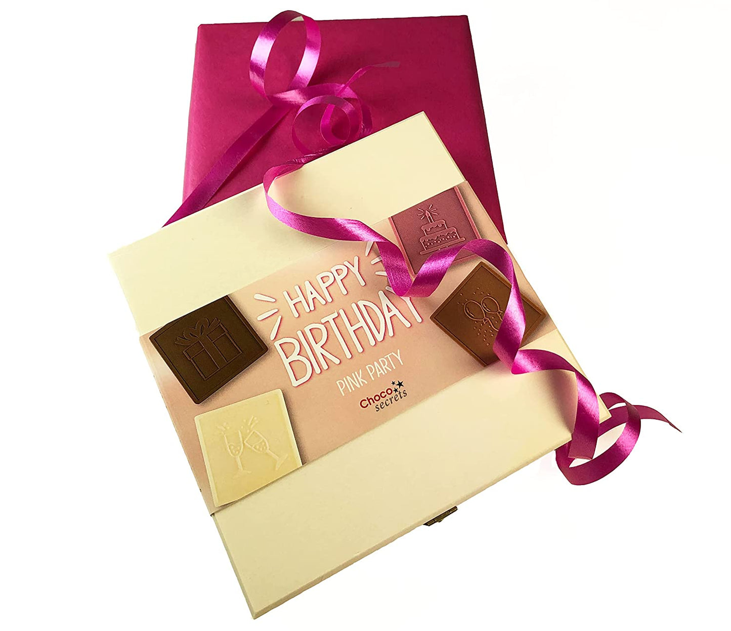 Schokoladen-Geburtstagsbox "Happy Birthday - Pink Party"