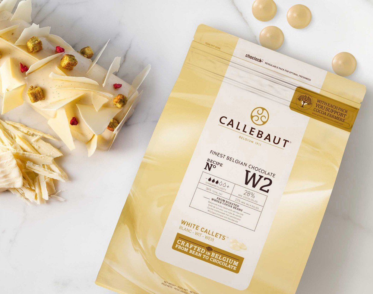 Callebaut Belgium Milk 823 Dark 811 White W2 Chocolate Finest