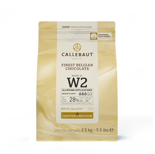 Callebaut W2 White Chocolate Couverture Callets 2.5 kg